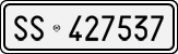 License plate of Italy, Cars (1927 year series)