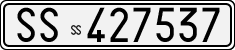 License plate of Italy, Cars (1927 year series)