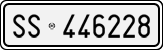License plate of Italy, Cars (1927 year series)