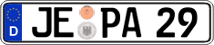 German license plate, Regular plates