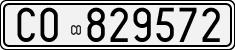 License plate of Italy, Cars (1927 year series)