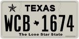 Texas, Regular plates (2012) (АBC-1234)