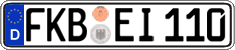 German license plate, Regular plates
