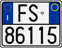 License plate of Italy, Motorcycles (1994 year series)