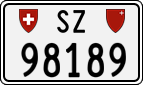 License plate of Switzerland, Cars