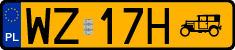 License plates of Poland, Oldtimers