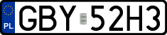 License plates of Poland, Regular car plates