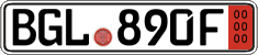 German license plate, Export transit plates