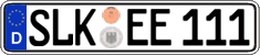 German license plate, Regular plates