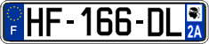 French license plate, SIV (ordinary)