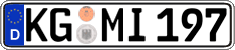 German license plate, Regular plates