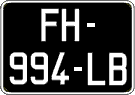 French license plate, SIV (oldtimers)