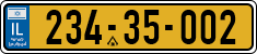 License plate of Israel, Regular plates