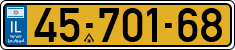 License plate of Israel, Regular plates