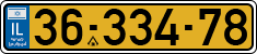 License plate of Israel, Regular plates
