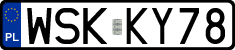 License plates of Poland, Regular car plates