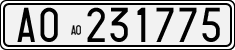 License plate of Italy, Cars (1927 year series)