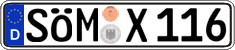 German license plate, Regular plates