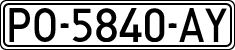 License plates of Spain, 1971 year series