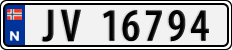 License plate of Norway, Cars
