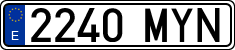 License plates of Spain, Ordinary (2000)