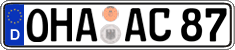 German license plate, Regular plates