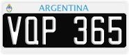 License plate of Argentina, Cars (1995, ABC 123)