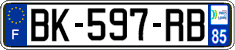 French license plate, SIV (ordinary)