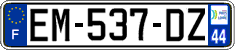 French license plate, SIV (ordinary)