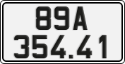 License plate of Vietnam, Cars