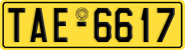 License plate of Greece, Taxi
