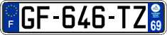 French license plate, SIV (ordinary)