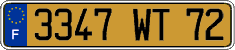 French license plate, FNI