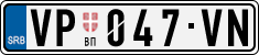 License plate of Serbia, Cars