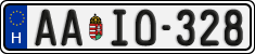 license plates of Hungary, Regular plates (2022)