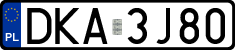 License plates of Poland, Regular car plates