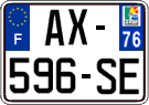 French license plate, SIV (ordinary)