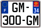 French license plate, SIV (ordinary)