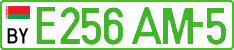 License plate Belarus, Electric vehicles (cars)