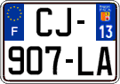 French license plate, SIV (ordinary)