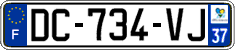 French license plate, SIV (ordinary)