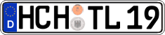 German license plate, Regular plates