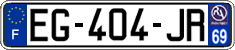 French license plate, SIV (ordinary)