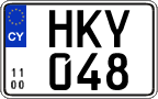 License plate of Cyprus, Regular plates