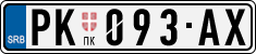 License plate of Serbia, Cars