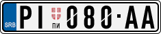 License plate of Serbia, Cars
