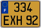 French license plate, FNI