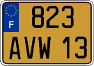French license plate, FNI