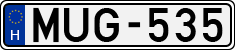 license plates of Hungary, Cars (1990)