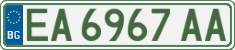 License plate of Bulgaria, Cars